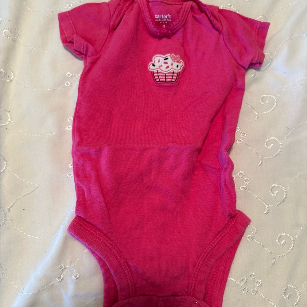 Carter's Fuchsia Bodysuit with Sweet Treat Design